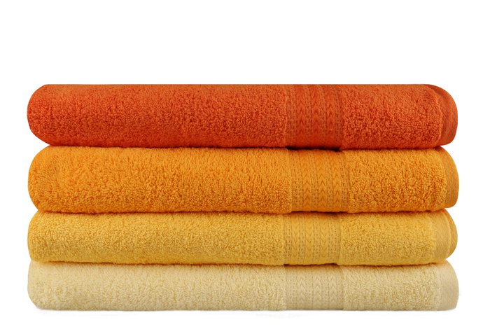 Aucune Juego de 4 toallas de baño - 70 x 140 cm - Amarillo Aucune Juego de 4 toallas de baño - 70 x 140 cm - Amarillo